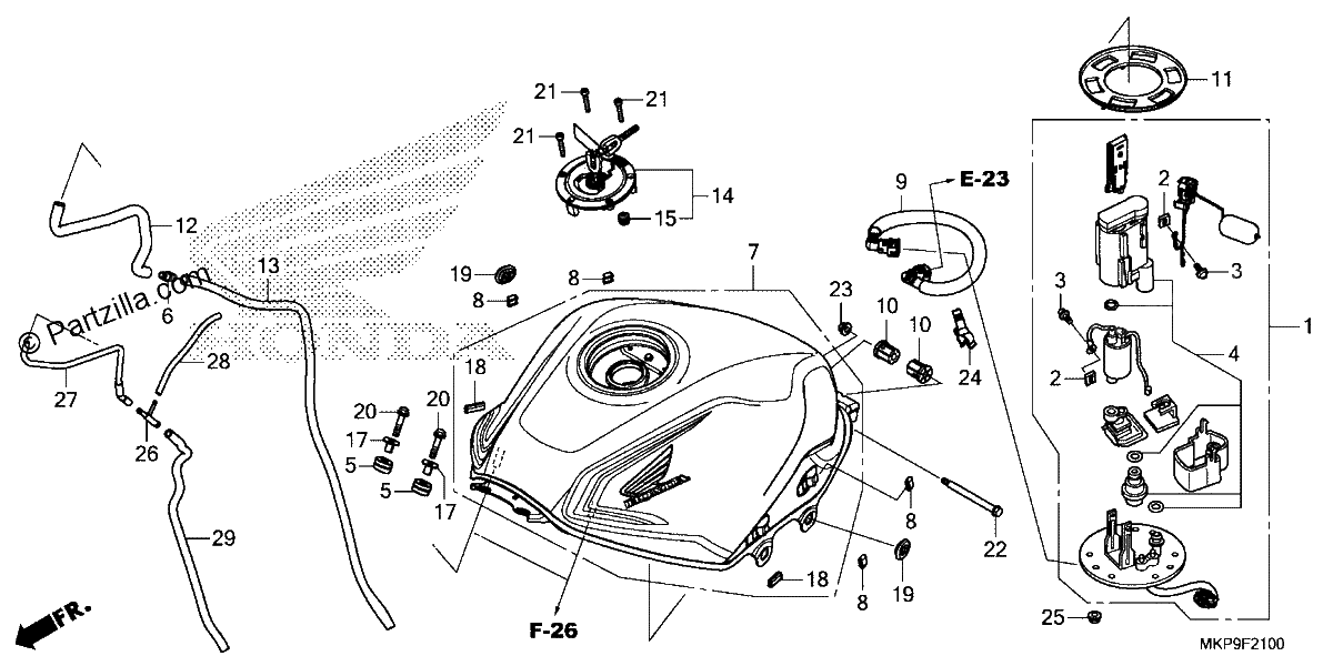 Diagrama de FUEL TANK FUEL PUMP