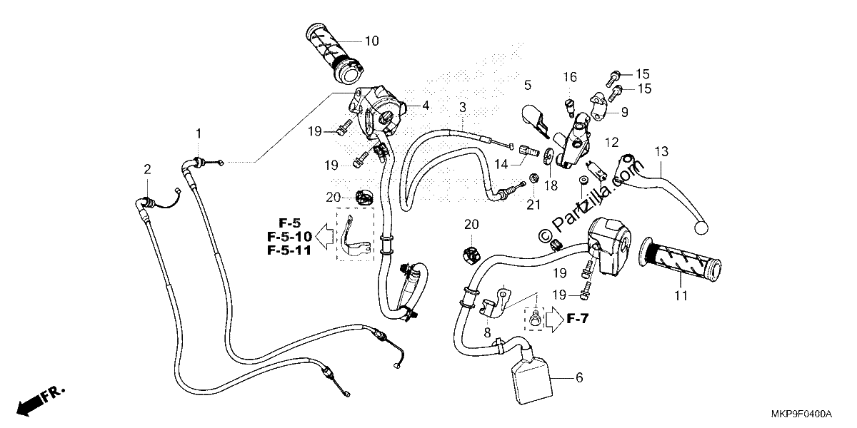 Diagrama de HANDLE LEVER SWITCH CABLE
