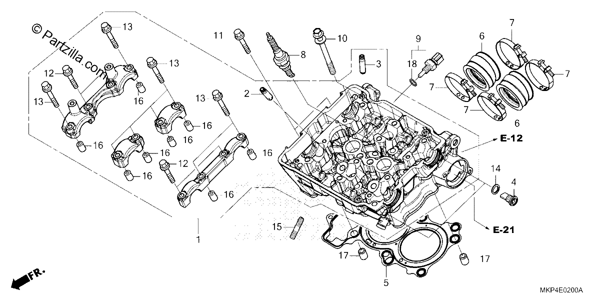 Diagrama de CYLINDER HEAD