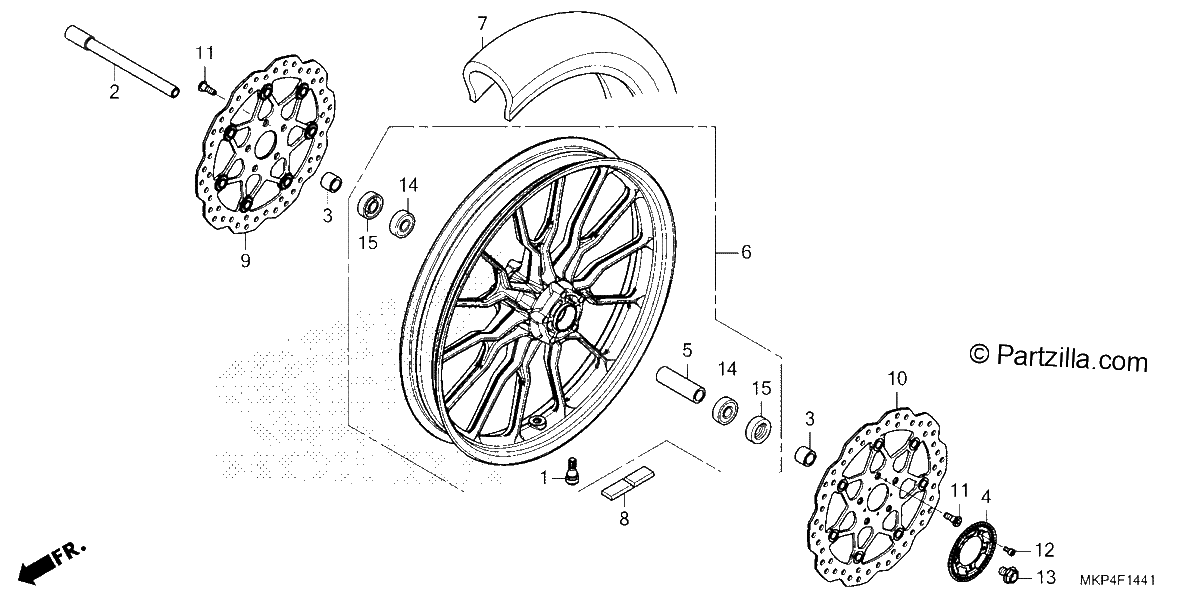 Diagrama de FRONT WHEEL 2