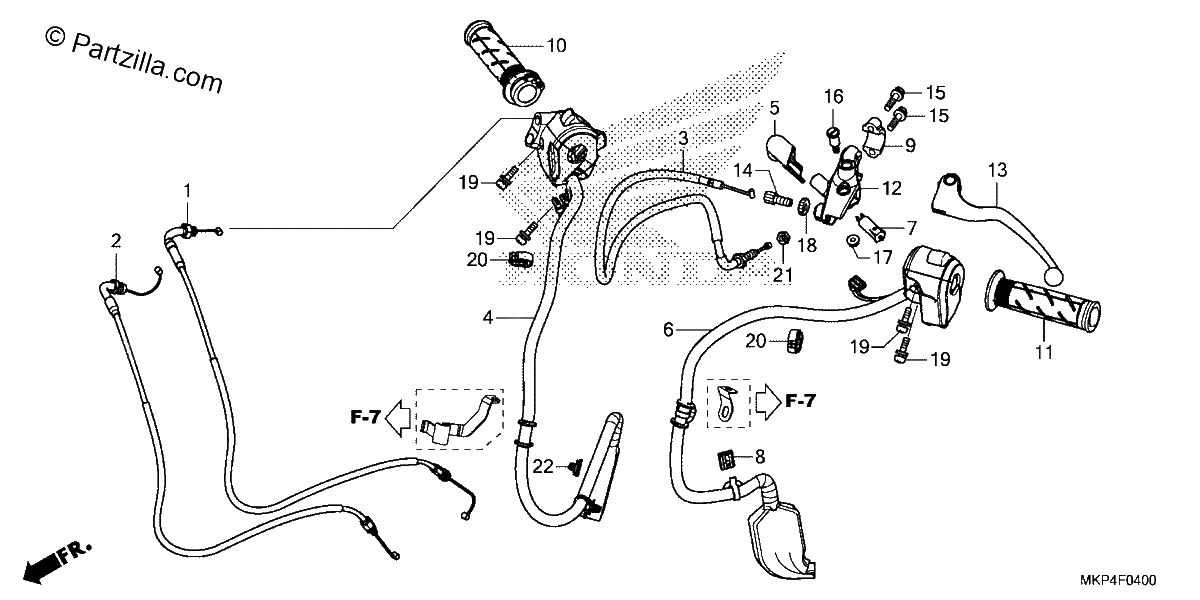 Diagrama de HANDLE LEVER SWITCH CABLE