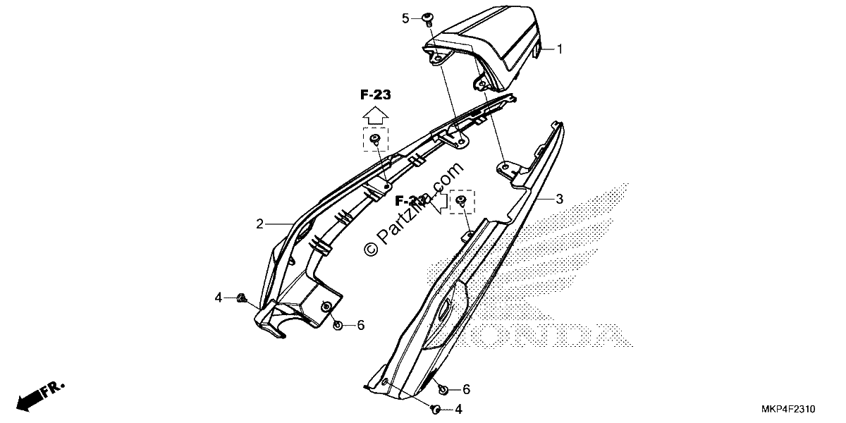 Diagrama de REAR COWL