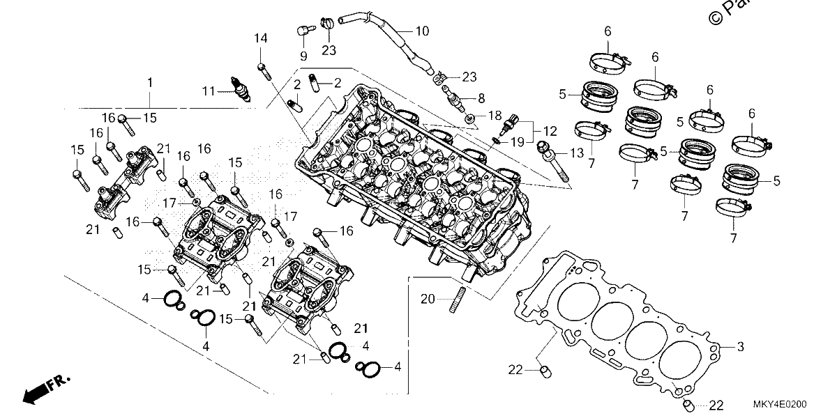 Diagrama de CYLINDER HEAD