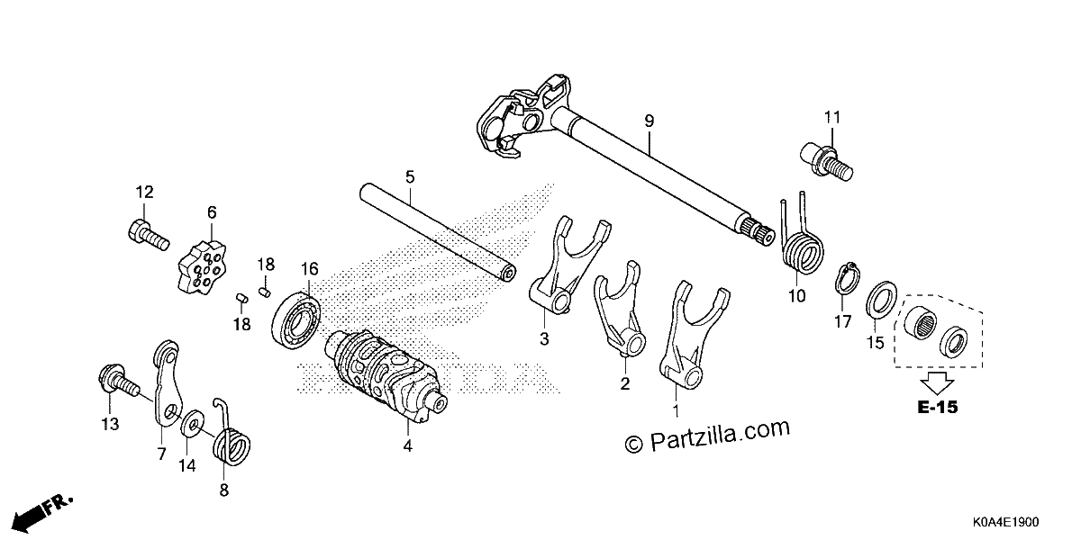 Diagrama de GEARSHIFT DRUM