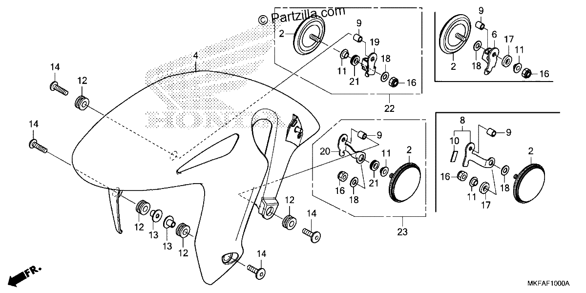 Diagrama de FRONT FENDER