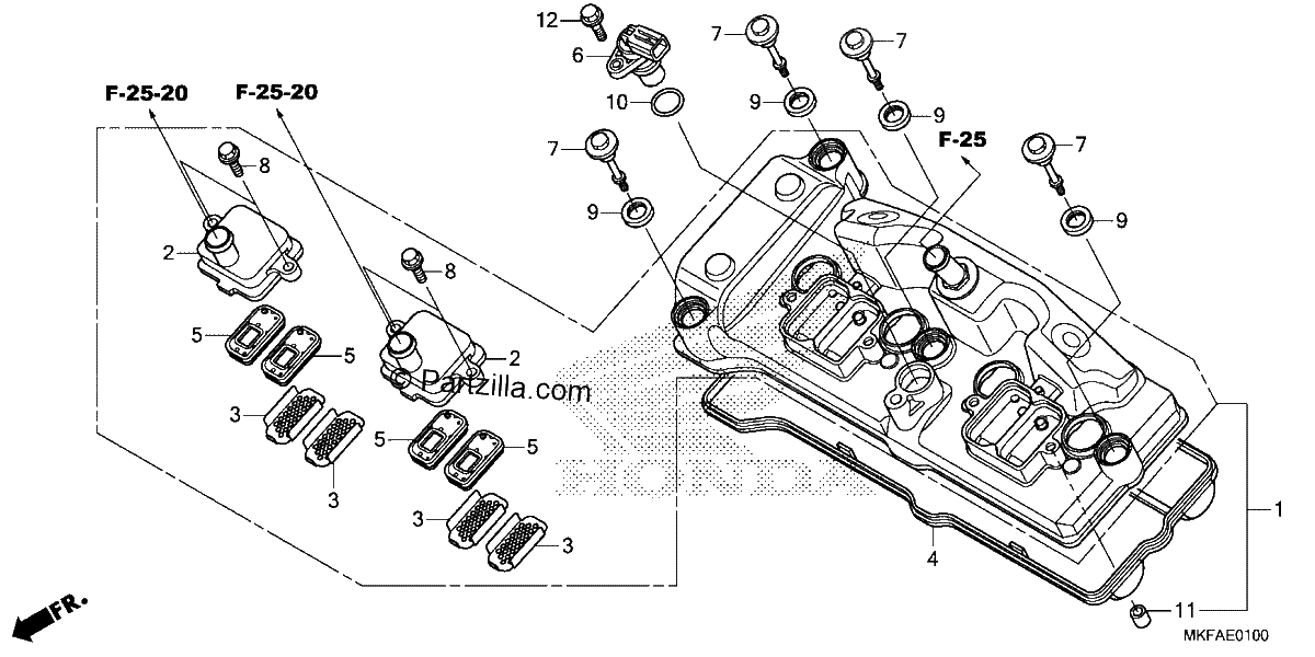 Diagrama de CYLINDER HEAD COVER