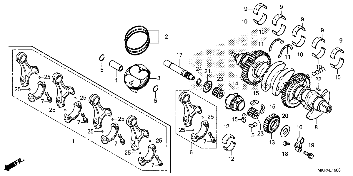 Diagrama de CRANKSHAFT PISTON