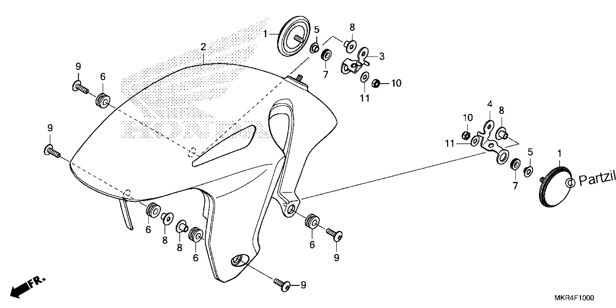 Diagrama de FRONT FENDER
