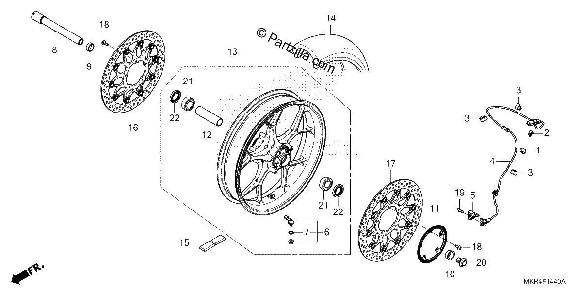 Diagrama de FRONT WHEEL