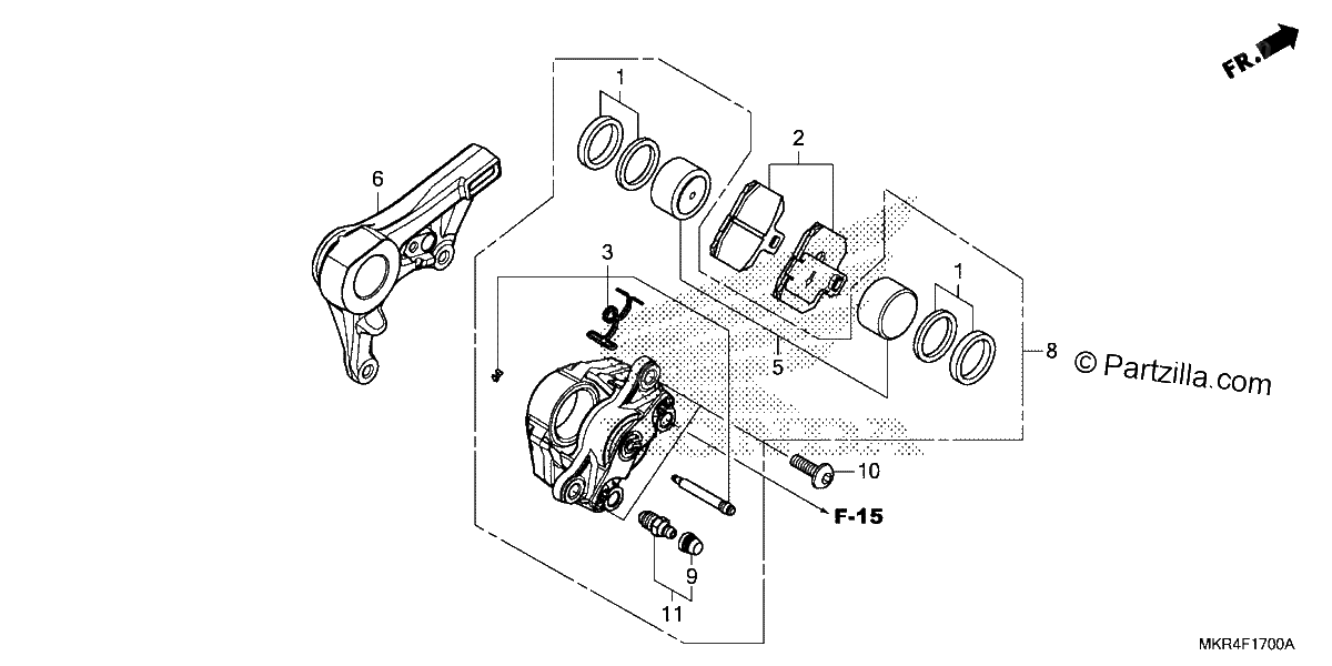 Diagrama de REAR BRAKE CALIPER