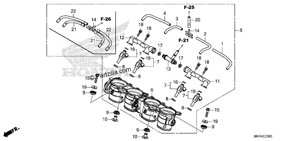 Diagrama de THROTTLE BODY
