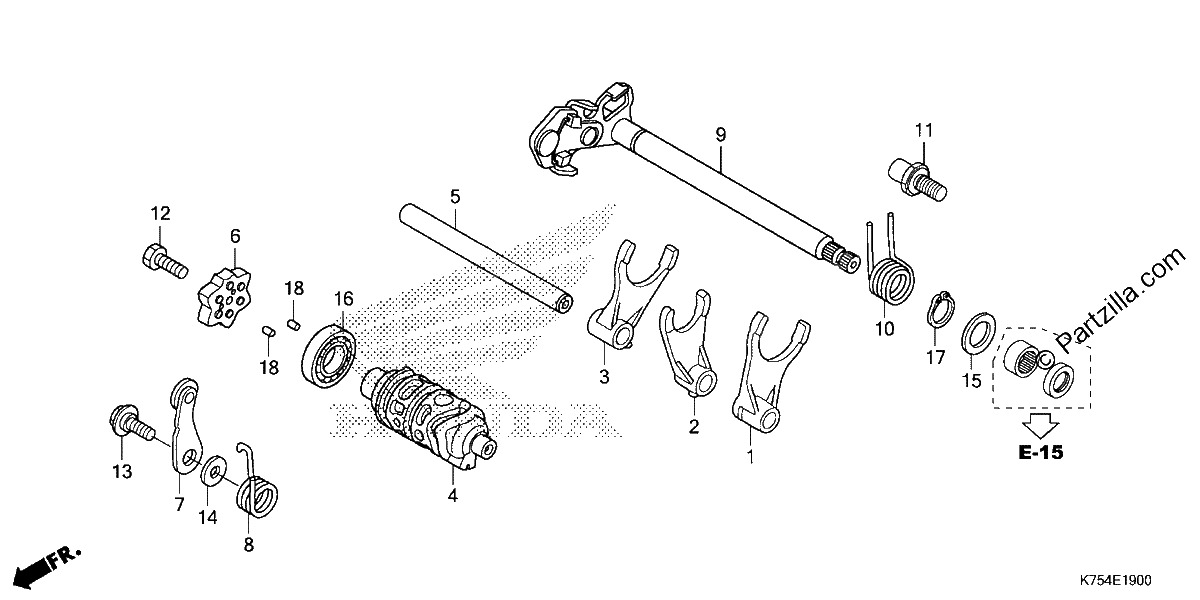 Diagrama de GEARSHIFT DRUM