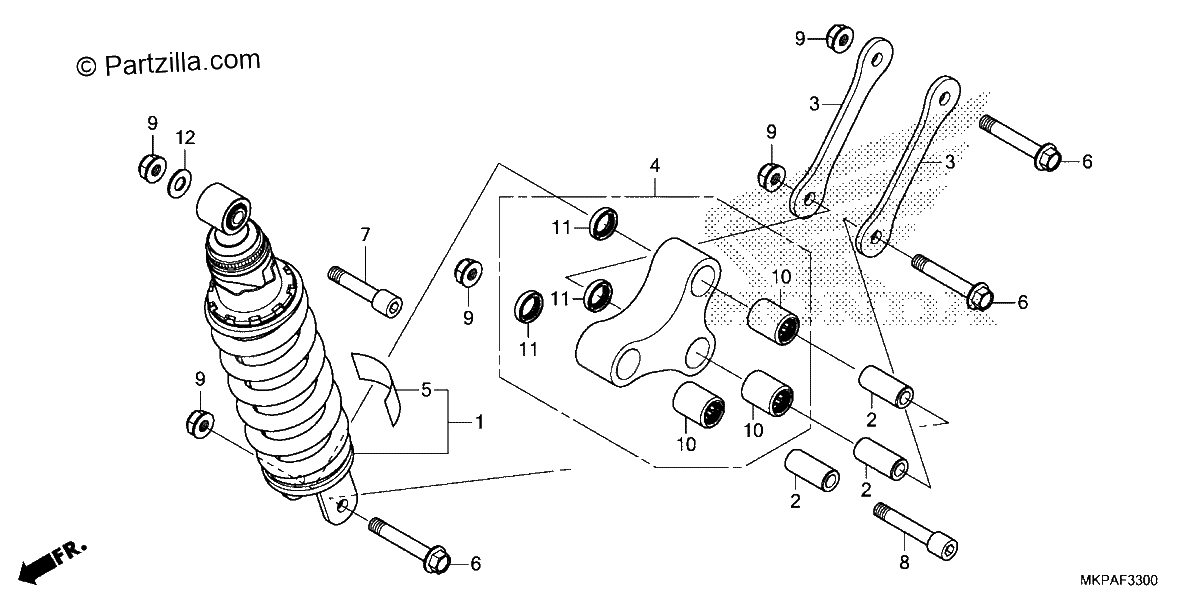 Diagrama de REAR SHOCK ABSORBER