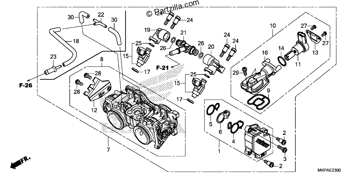 Diagrama de THROTTLE BODY