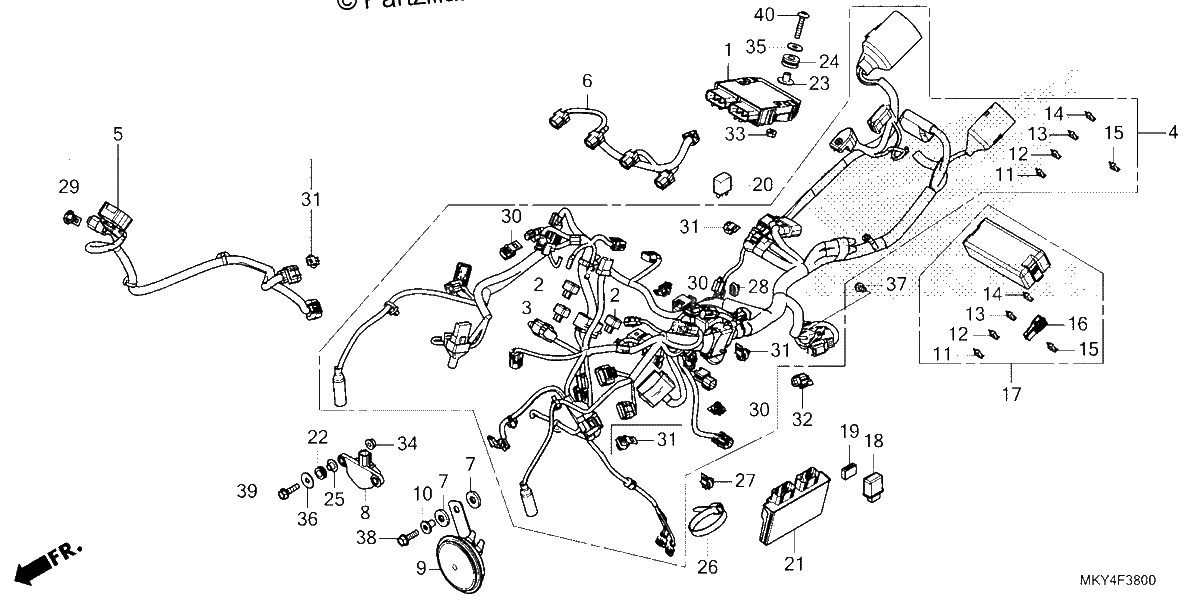 Diagrama de WIRE HARNESS