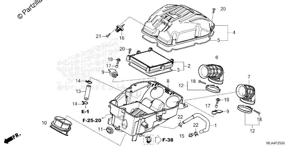 Diagrama de AIR CLEANER