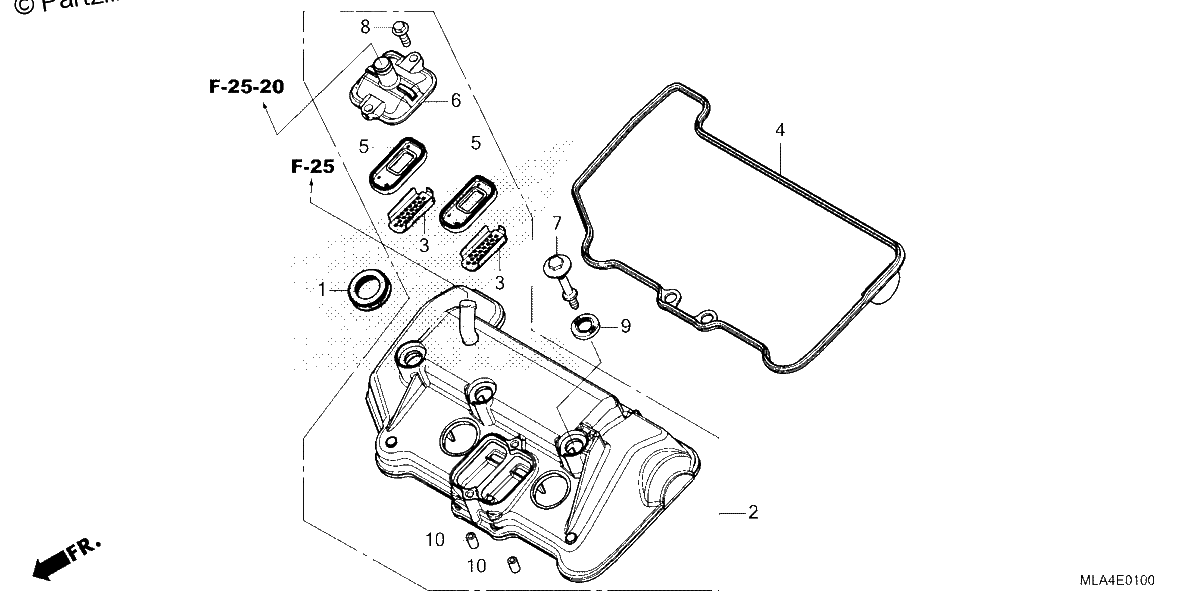 Diagrama de CYLINDER HEAD COVER