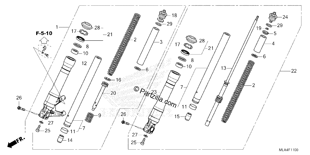 Diagrama de FRONT FORK