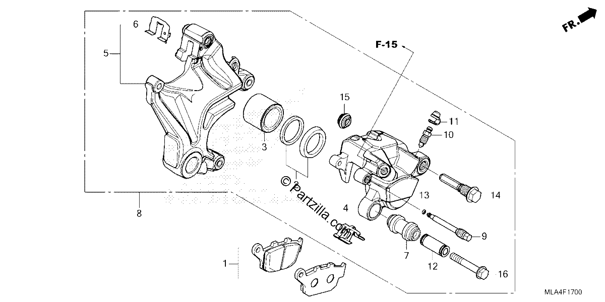 Diagrama de REAR BRAKE CALIPER