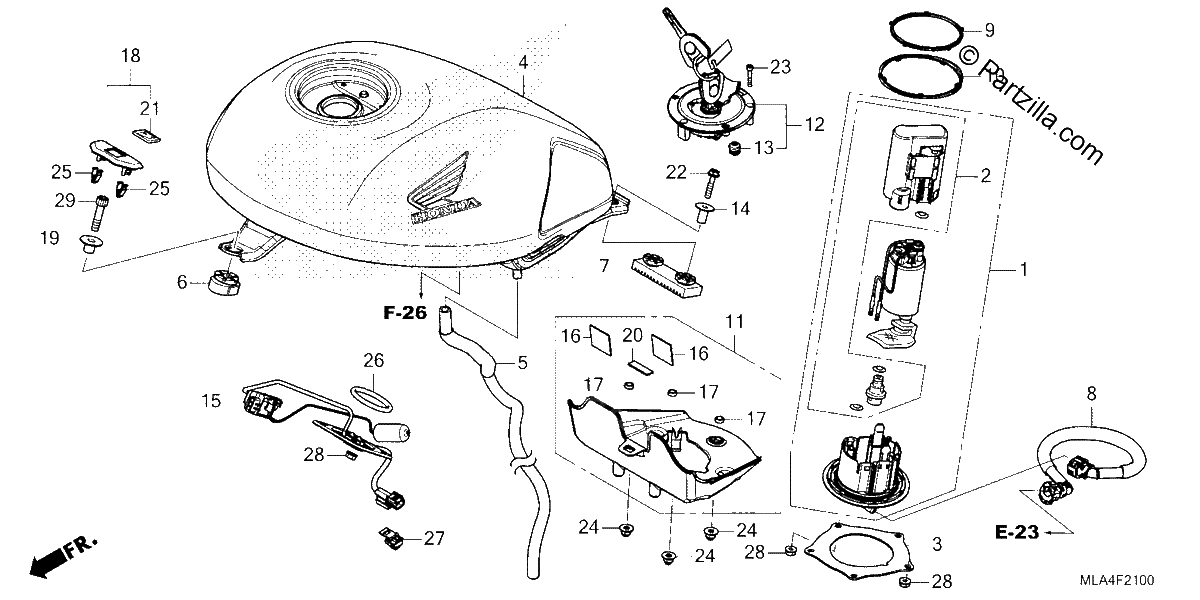 Diagrama de FUEL TANK FUEL PUMP