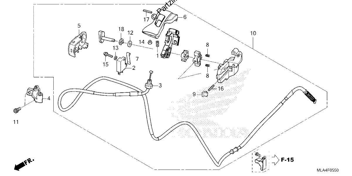 Diagrama de PARKING BRAKE LEVER