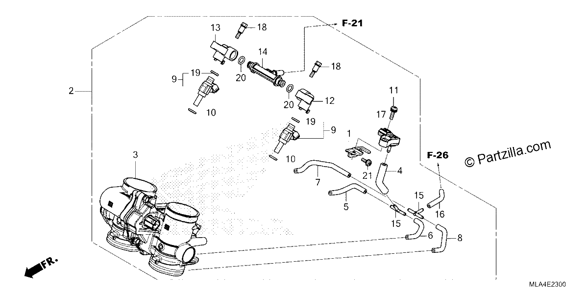 Diagrama de THROTTLE BODY