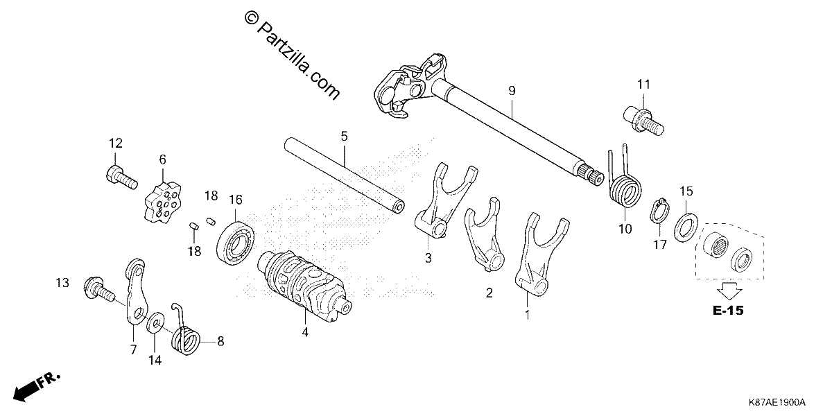 Diagrama de GEARSHIFT DRUM