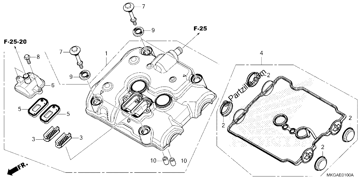 Diagrama de CYLINDER HEAD COVER