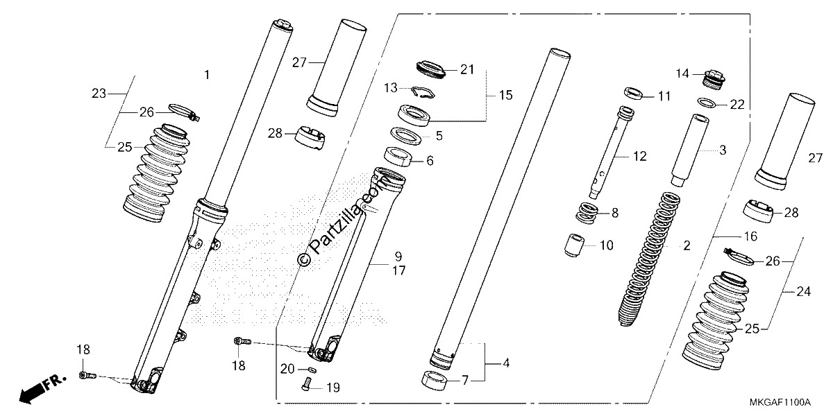 Diagrama de FRONT FORK