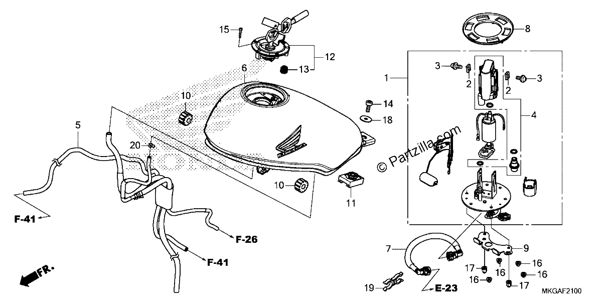 Diagrama de FUEL TANK FUEL PUMP
