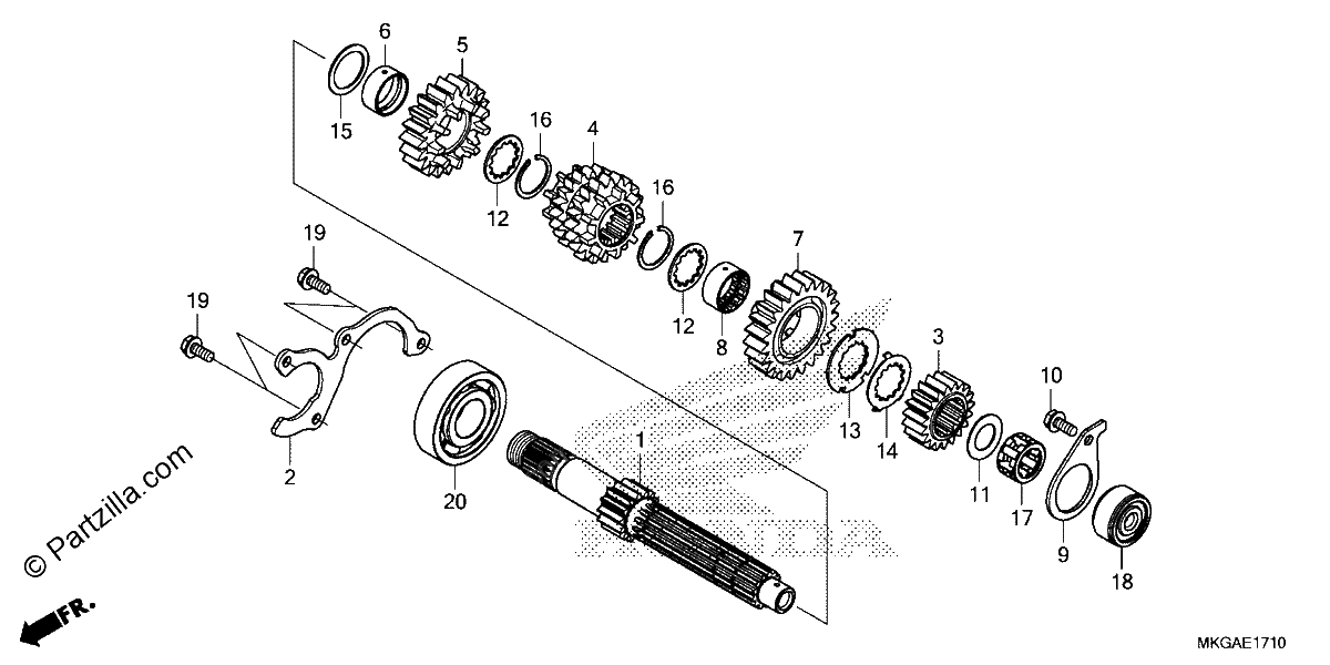 Diagrama de TRANSMISSION MAINSHAFT