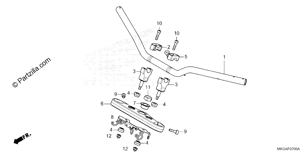 Diagrama de HANDLEBAR TOP BRIDGE