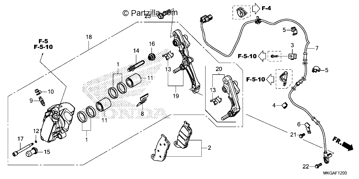 Diagrama de FRONT BRAKE CALIPER
