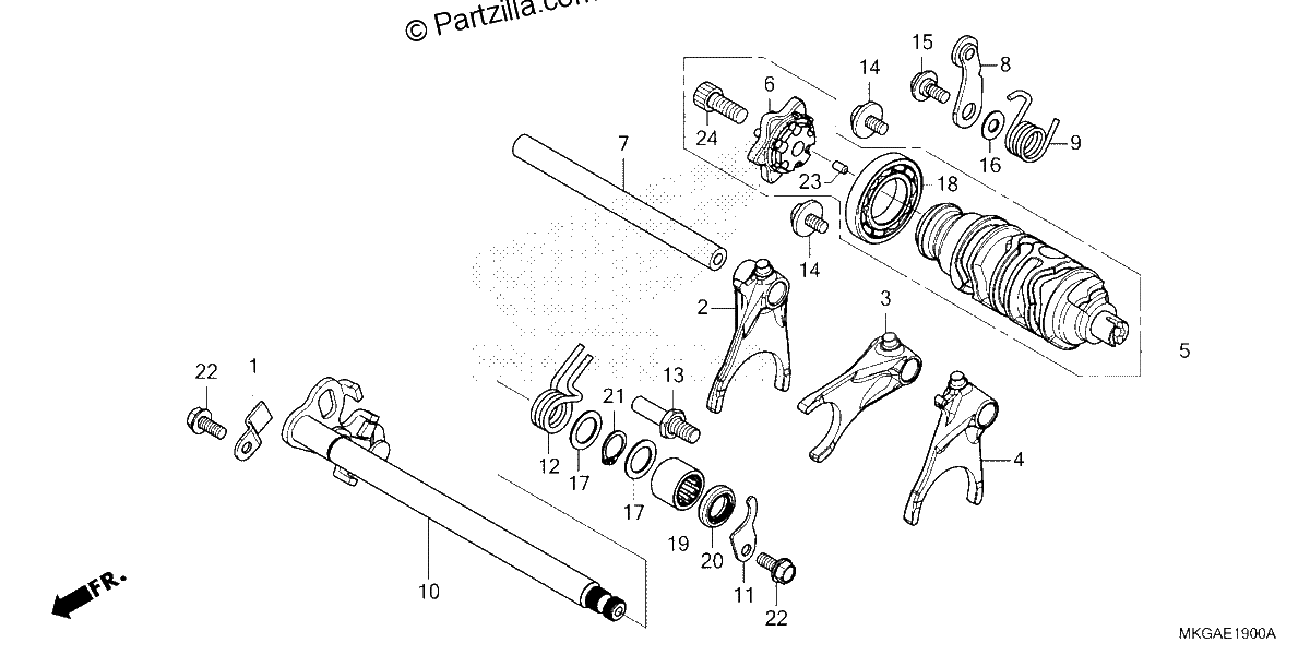 Diagrama de GEARSHIFT DRUM
