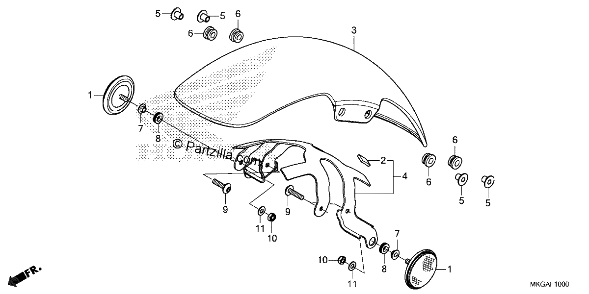 Diagrama de FRONT FENDER