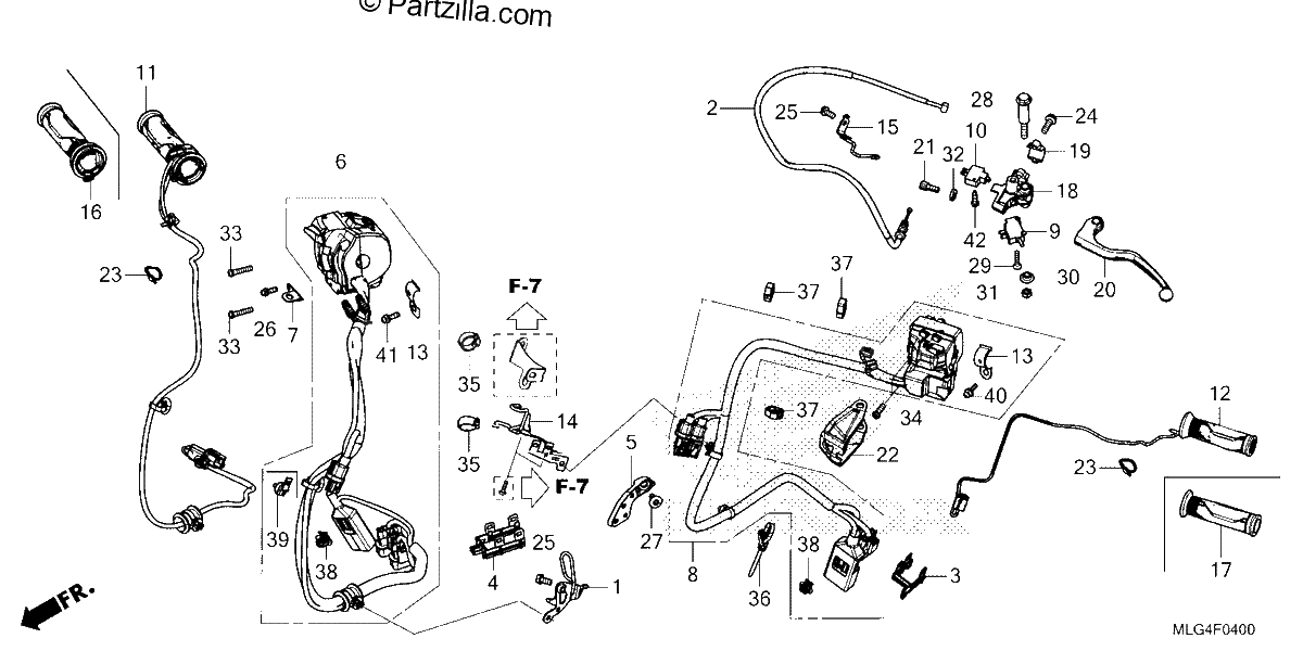 Diagrama de HANDLE LEVER SWITCH CABLE MT