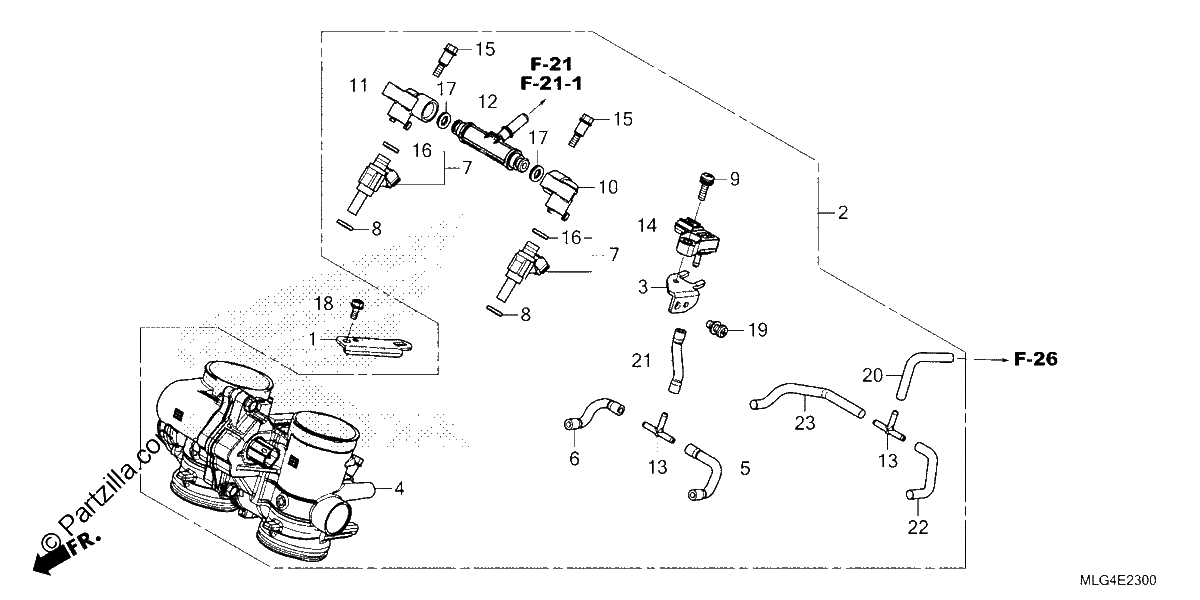 Diagrama de THROTTLE BODY