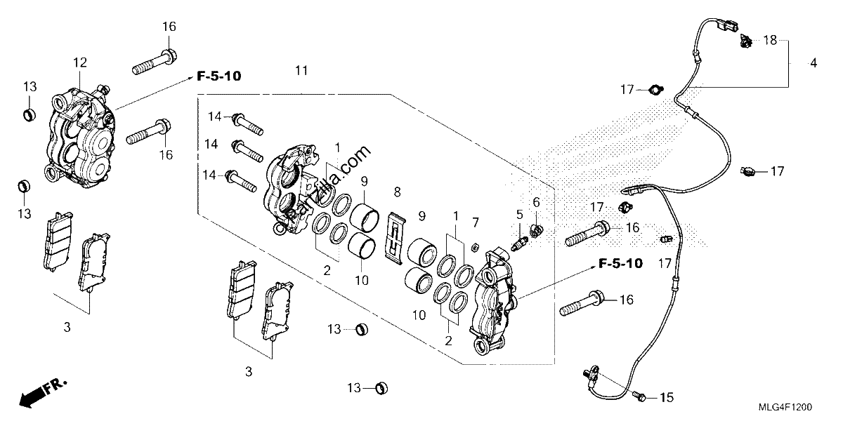 Diagrama de FRONT BRAKE CALIPER