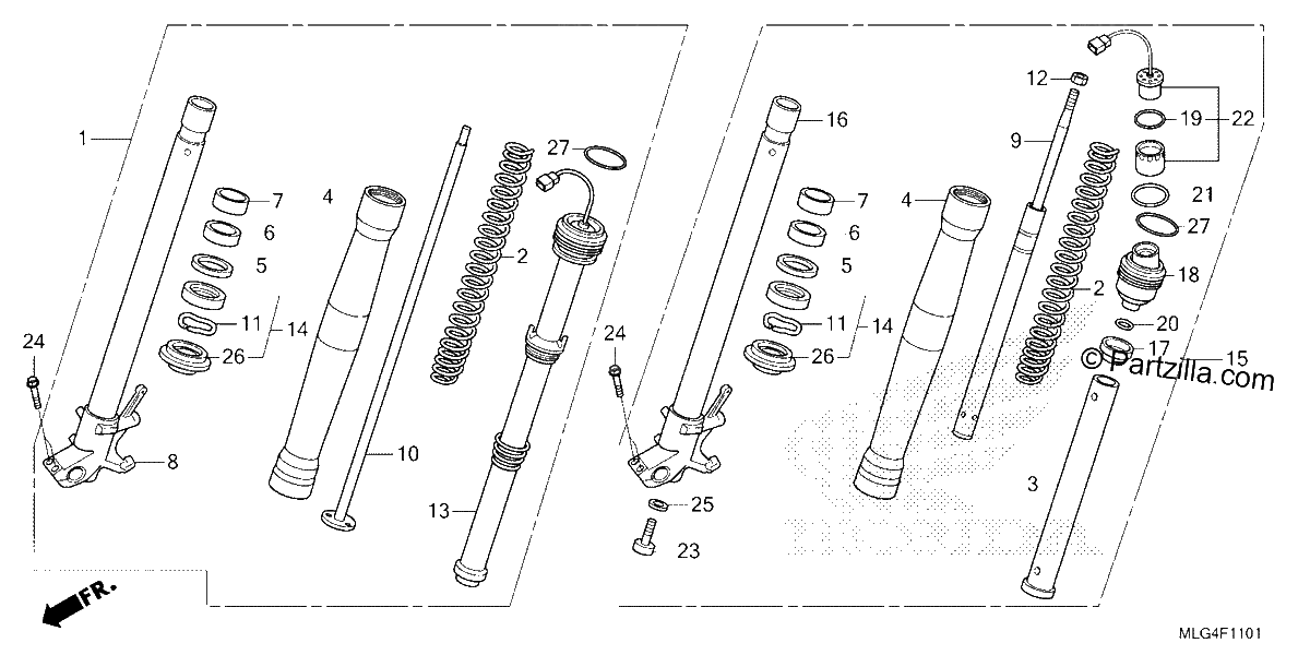 Diagrama de FRONT FORK 2