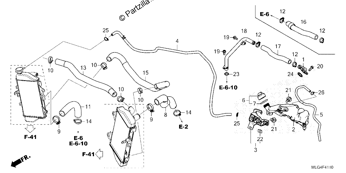 Diagrama de RADIATOR HOSE WATER PIPE