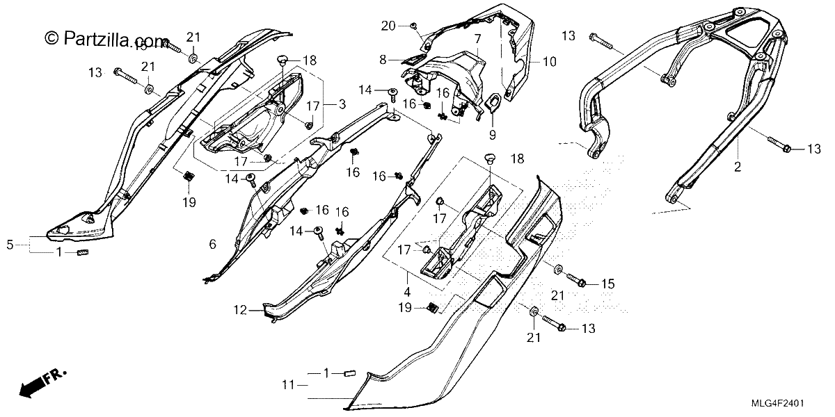 Diagrama de SIDE COVER REAR CARRIER 2