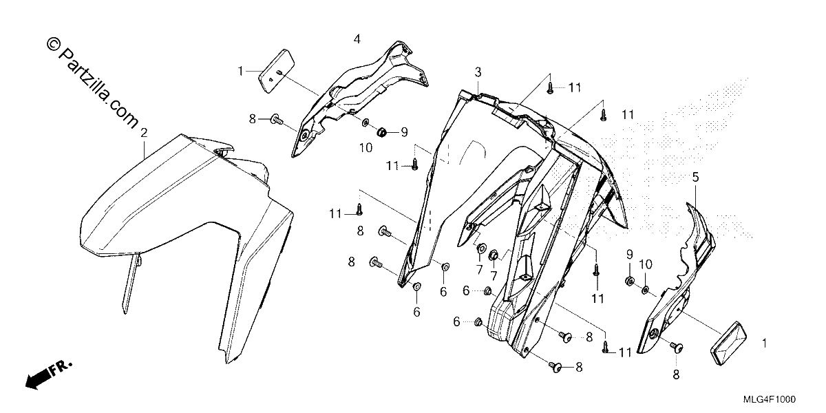 Diagrama de FRONT FENDER