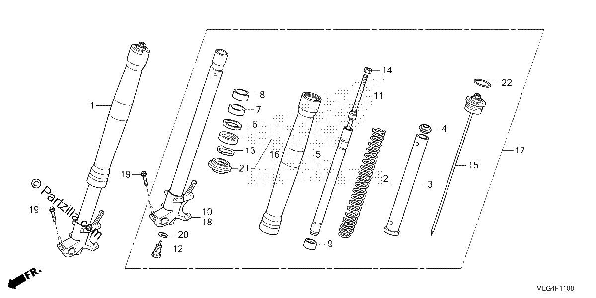 Diagrama de FRONT FORK 1
