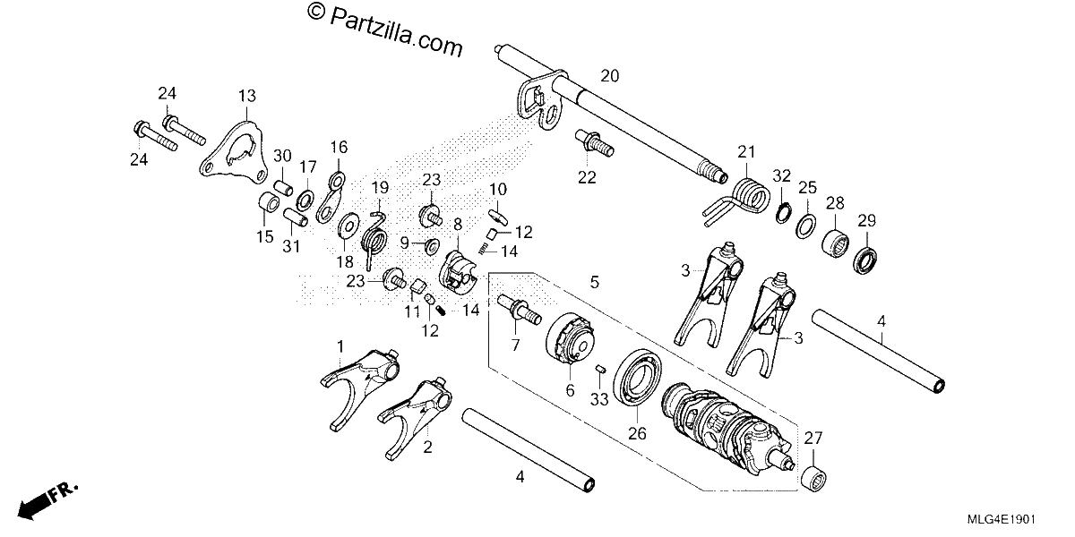 Diagrama de GEARSHIFT DRUM 2