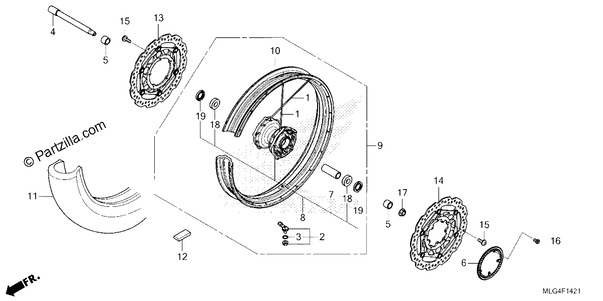 Diagrama de FRONT WHEEL 2