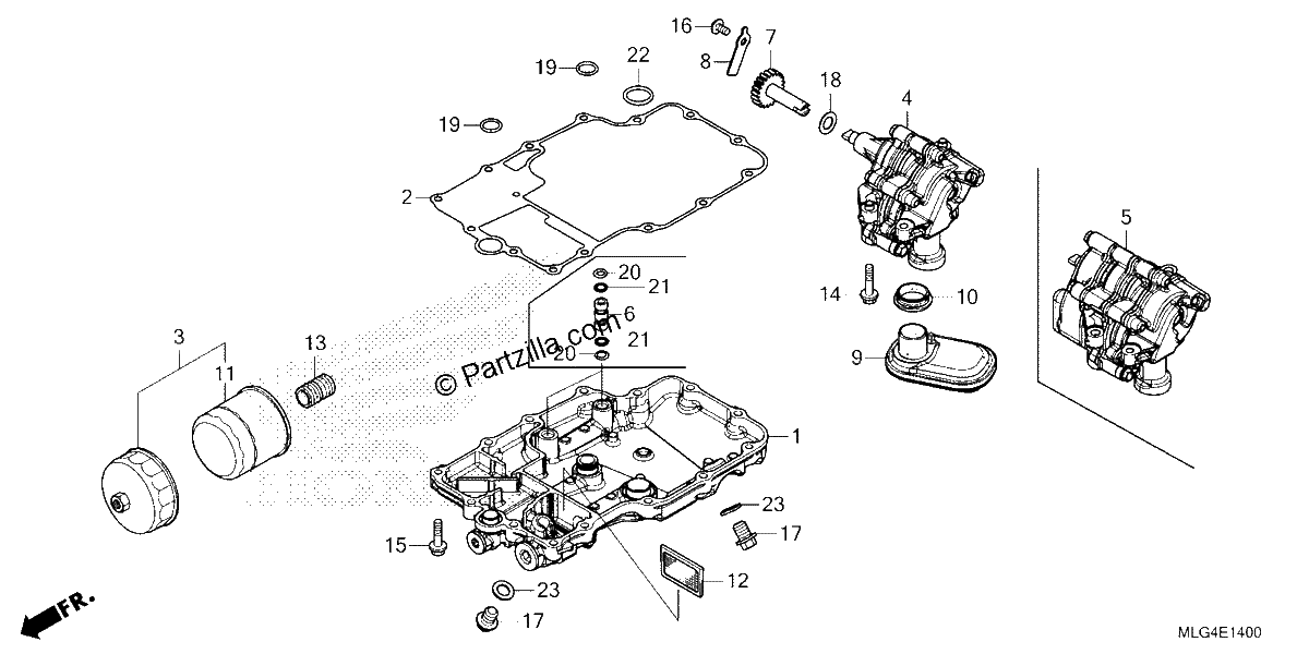 Diagrama de OIL PAN OIL PUMP