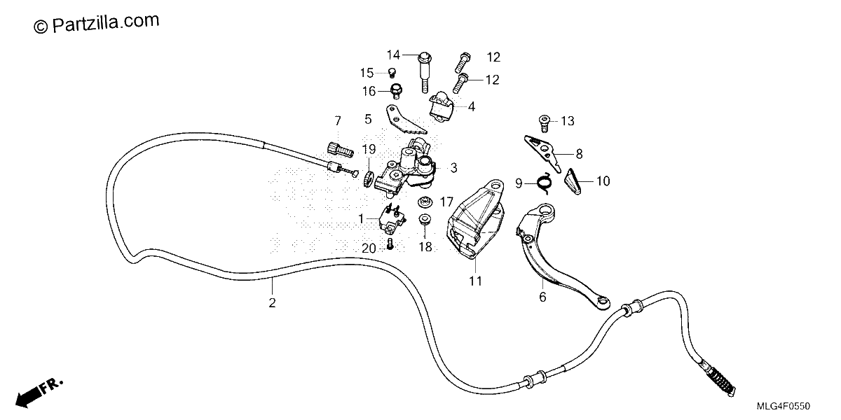 Diagrama de PARKING BRAKE LEVER
