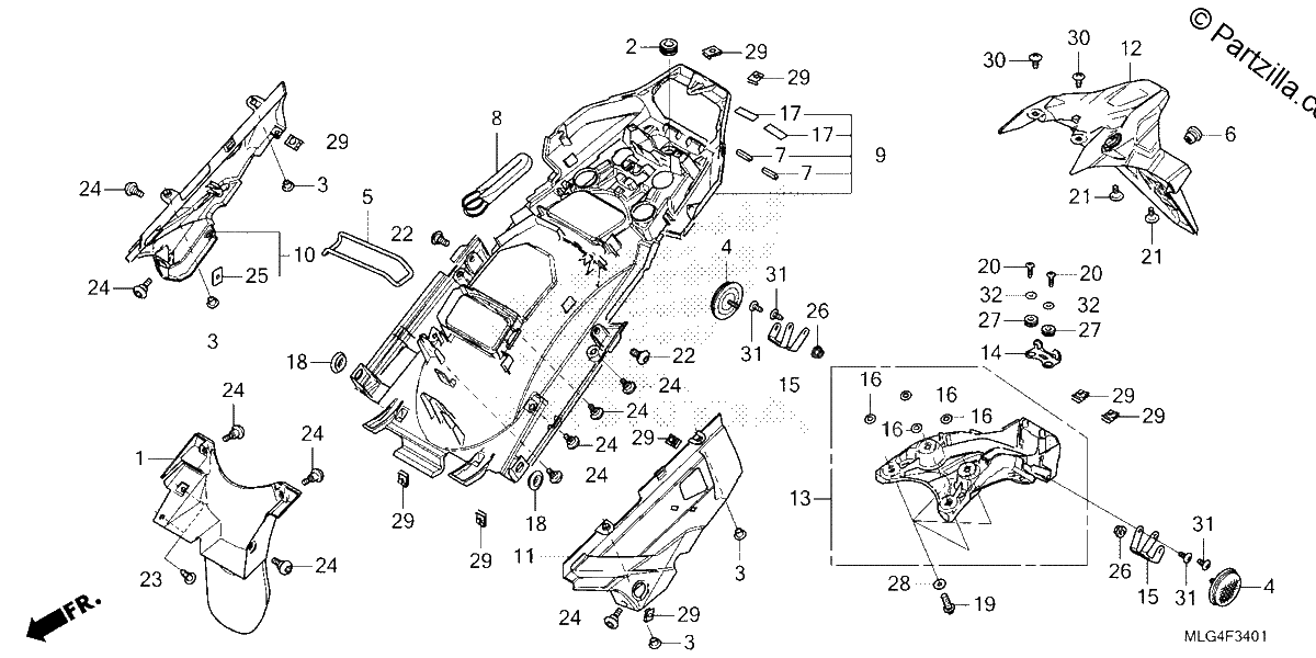 Diagrama de REAR FENDER 2