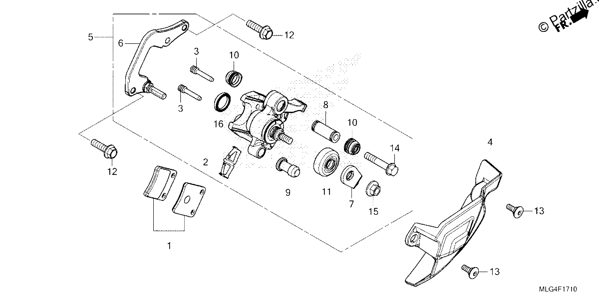 Diagrama de PARKING BRAKE CALIPER