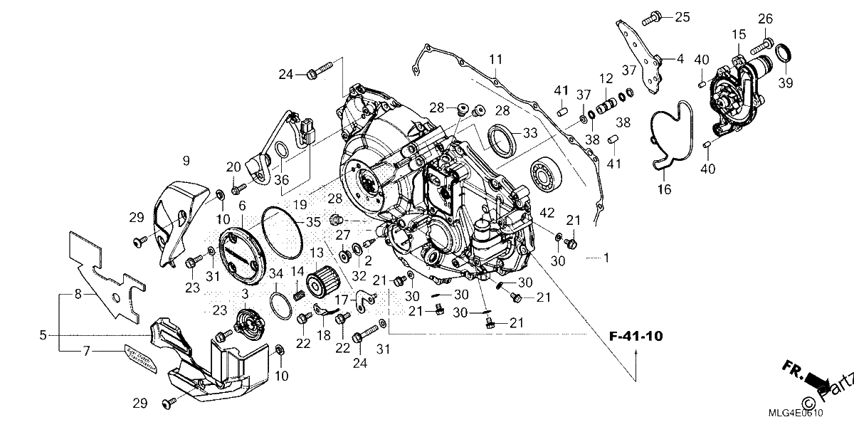 Diagrama de RIGHT CRANKCASE COVER 2